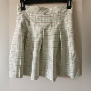 Plaid print skirt